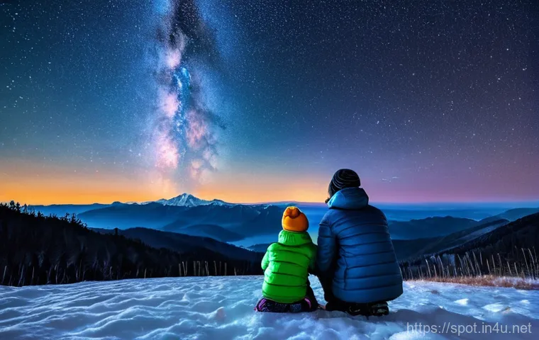 소백산 천문대 별사진 - **Sobaeksan Observatory under a Meteor Shower with Star Trails:** A high-angle, panoramic shot of th... 소백산 천문대 별사진 - **Sobaeksan Observatory under a Meteor Shower with Star Trails:** A high-angle, panoramic shot of th...