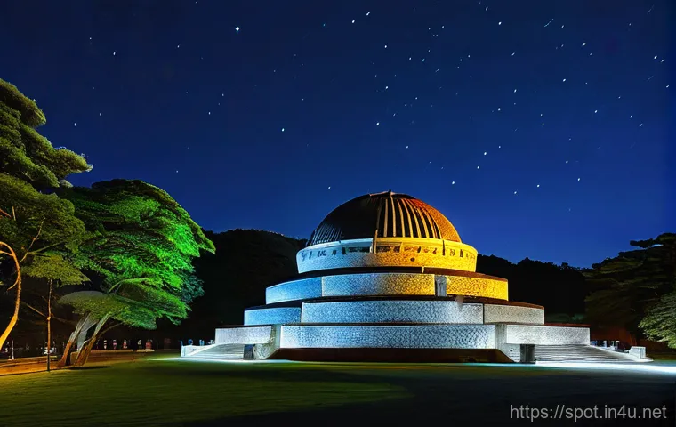 경주 첨성대 야경 - **Prompt 1: Cheomseongdae at Night, APEC Illumination**
A highly detailed, realistic photograph ...